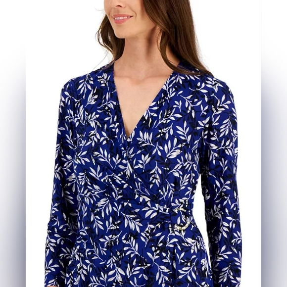 Kasper Women's Signature Wrap Dress Royal blue business casual size 3X - Picture 3 of 14